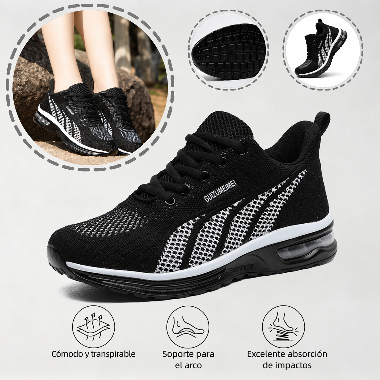 ¡50% de descuento por tiempo limitado! 🔥 Zapatos para mujer, ligeros y cómodos: perfectos para usar todo el día, fáciles de poner y quitar. ✅ Impermeables y antideslizantes.