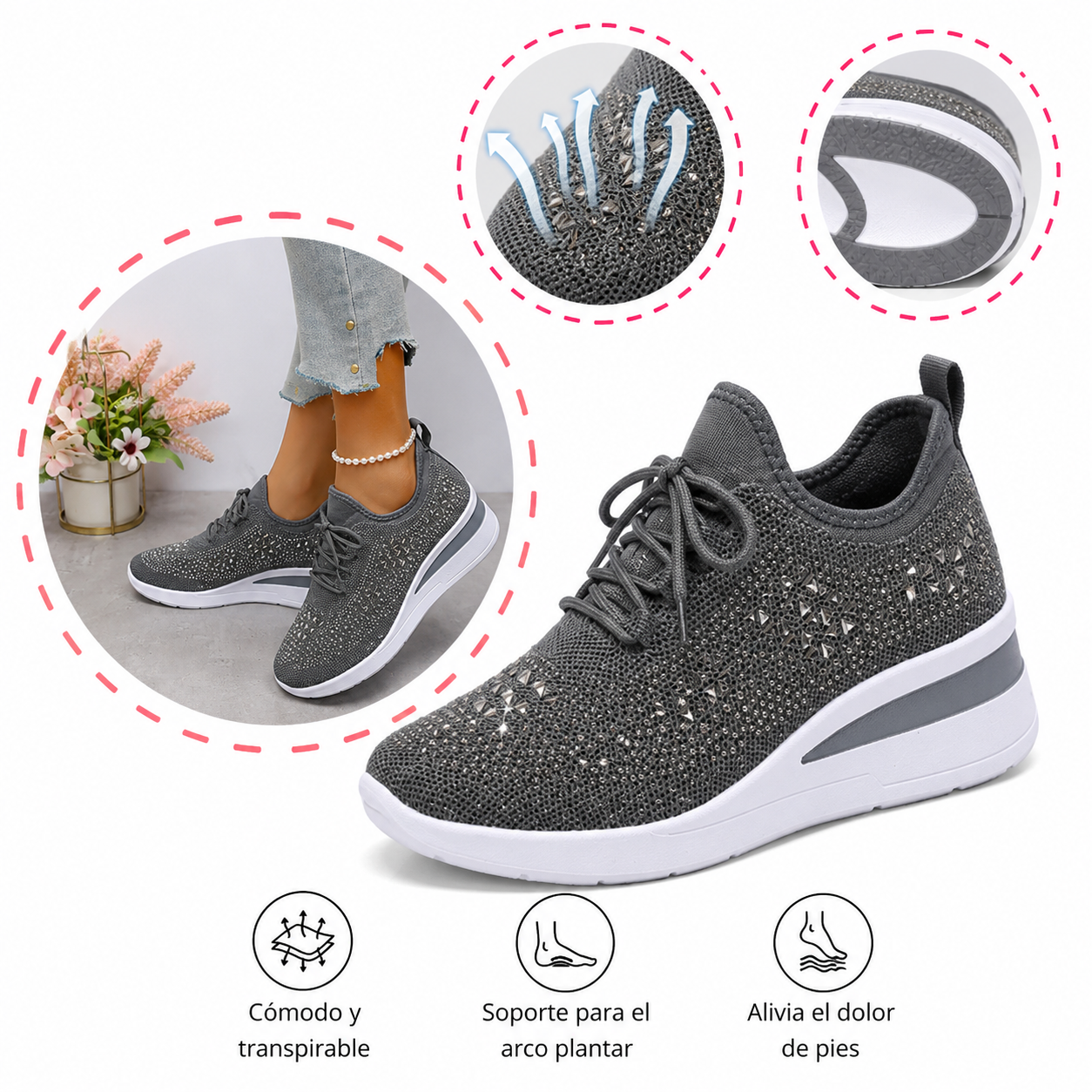 🔥 Zapatos ortopédicos de verano para mujer | Diseño ergonómico, soporte para el arco del pie, comodidad durante todo el día | Antideslizantes y transpirables ✅