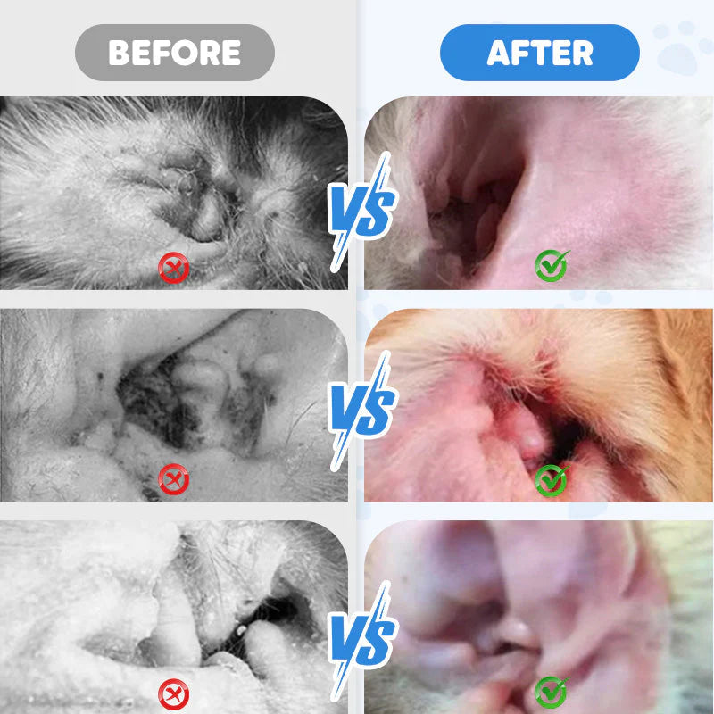 🐱🐶Čistič zvieracích uší - Znižuje rast baktérií