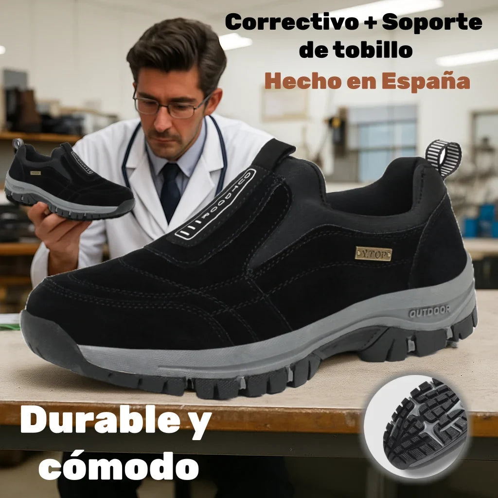 🎁 Zapatillas de senderismo ortopédicas de moda — Ante cosido a mano 👟 Impermeables y antideslizantes ✅ Soporte para el arco del pie — Caminar cómodamente.