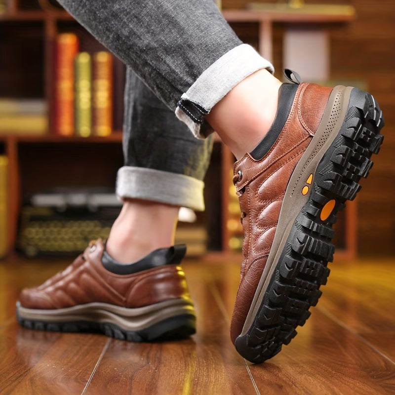 🎁Último día para un 50% de descuento, ¡no te lo pierdas!⏰Hecho de piel de becerro australiana🐂Soporte para el pie: alivia el dolor de pies✅Impermeable y antideslizante, cómodo para caminar.