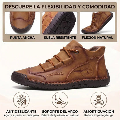 🔥 50% OFF | Zapatos de Piel de Becerro Premium: Soporte de Arco, Impermeables y Antideslizantes. ¡Camina sin esfuerzo!