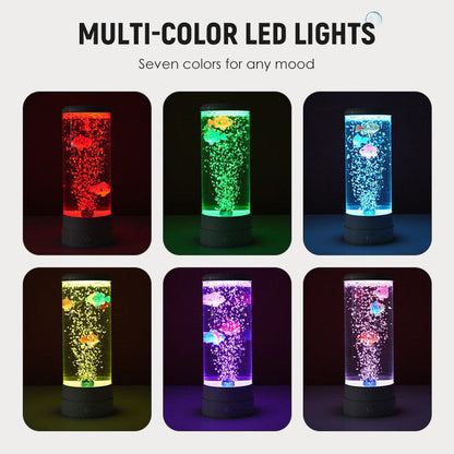 LED akváriové svetlo s motívom rybičiek v bublinách
