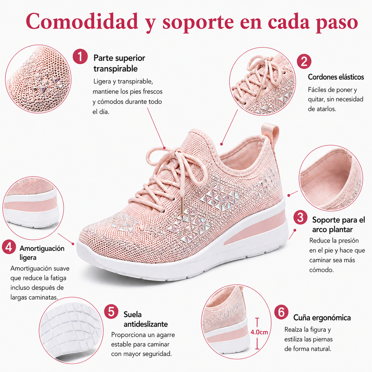 🔥 Zapatos ortopédicos de verano para mujer | Diseño ergonómico, soporte para el arco del pie, comodidad durante todo el día | Antideslizantes y transpirables ✅