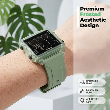 ⏰ Priehľadné a vodotesné digitálne hodinky do 50 m – ABS + silikón + akryl – jasný LED displej a matný dizajn pre šport