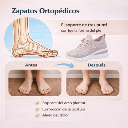 🔥 Zapatos ortopédicos de verano para mujer | Diseño ergonómico, soporte para el arco del pie, comodidad durante todo el día | Antideslizantes y transpirables ✅