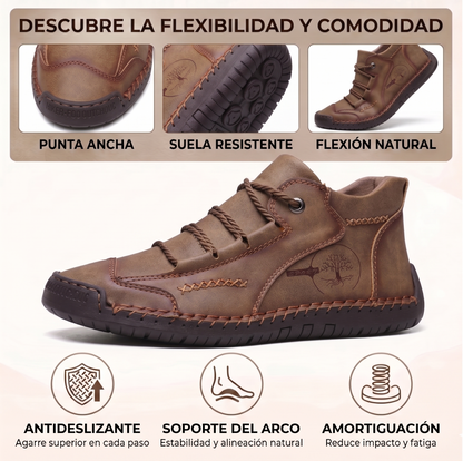🔥 50% OFF | Zapatos de Piel de Becerro Premium: Soporte de Arco, Impermeables y Antideslizantes. ¡Camina sin esfuerzo!