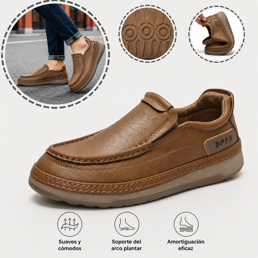 🎉 ¡Sconto del 50% hoy! 👞 Zapatos de cuero para hombre de uso diario 🐂 Hechos de piel de vacuno australiana de alta calidad ✅ Transpirables y ligeros 🦶 Soporte del arco plantar y eficaz absorción de impactos ✅ Ideales para caminar todo el día sin moles