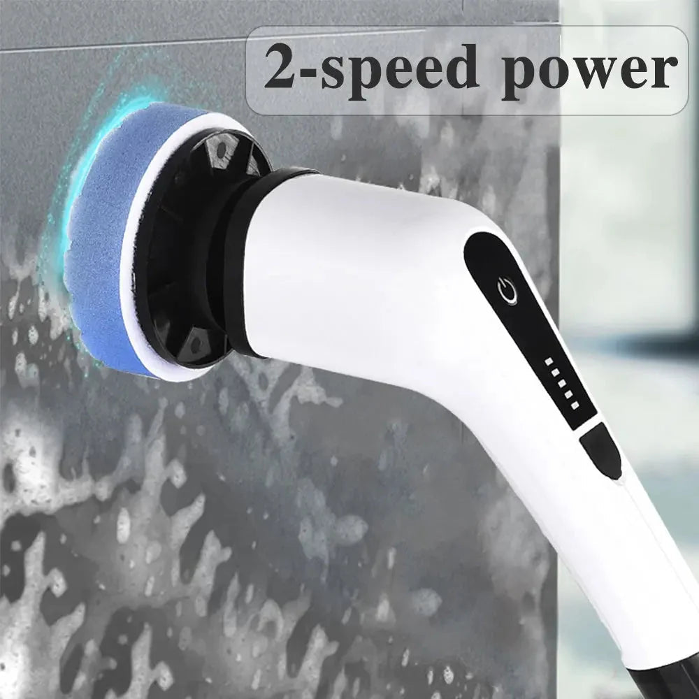 🧹50% ZĽAVA 🔋 Elektrická čistiaca kefka – 7 vymeniteľných hlavíc a 💧
