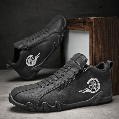 (⏰50% de descuento por tiempo limitado)🐂 Zapatos ortopédicos para hombre, hechos de auténtica piel de vaca australiana👞 cosidos a mano, impermeables y antideslizantes✅ soporte de arco - caminata cómoda