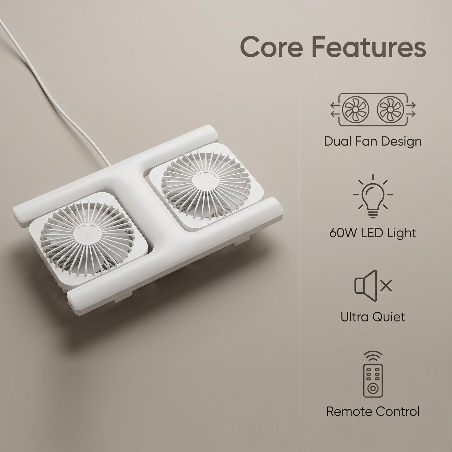 Moderný stropný ventilátor s osvetlením 2 v 1 s LED – s diaľkovým ovládaním ❄️💡🌀🏠