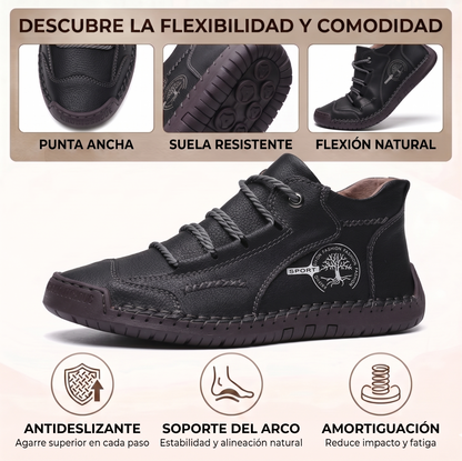 🔥 50% OFF | Zapatos de Piel de Becerro Premium: Soporte de Arco, Impermeables y Antideslizantes. ¡Camina sin esfuerzo!