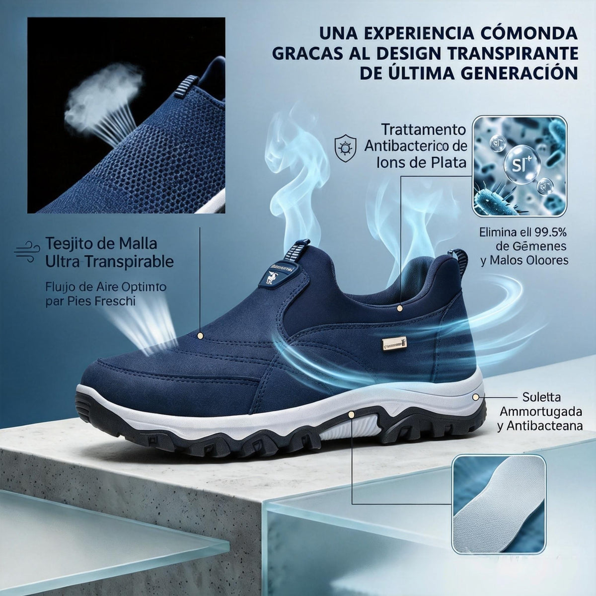 ¡Último día con un 50% de descuento! ⏰SANDBROVE® | Alivio del dolor de pies y la fascitis: calzado ortopédico cómodo y transpirable.