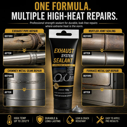 🛠Univerzálny opravný tmel！Tepelne odolný tesniaci tmel pre výfukové systémy