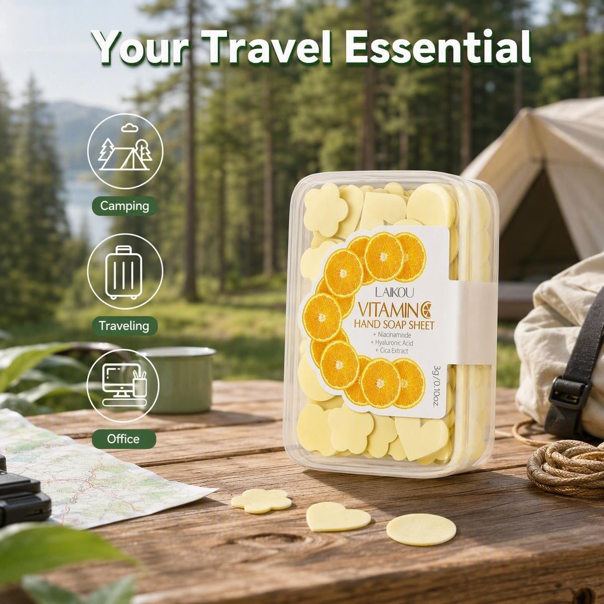Prenosné tablety s vitamínom C na umývanie rúk
