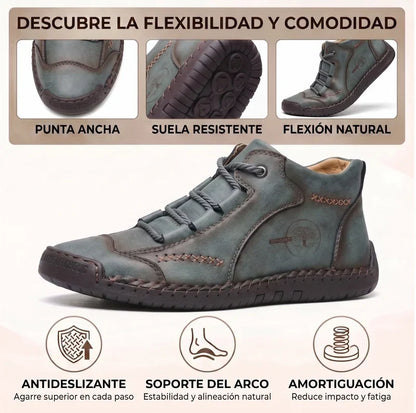 🔥 50% OFF | Zapatos de Piel de Becerro Premium: Soporte de Arco, Impermeables y Antideslizantes. ¡Camina sin esfuerzo!