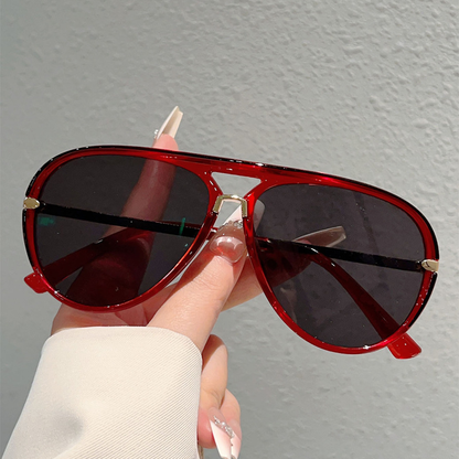 🕶50% ZĽAVA!! ⏰Dámske retro slnečné okuliare s dvojitým mostíkom