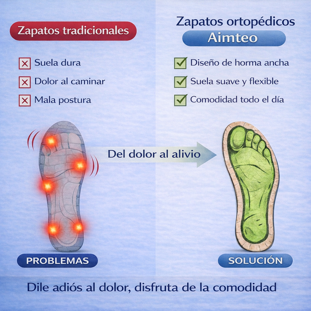 ⏰ ¡30% de descuento hoy! ¡No te lo pierdas! 🔥 Calzado ortopédico de alta calidad con diseño ergonómico y excelente soporte 🦶 Soporte para el arco del pie: ayuda a aliviar el dolor de pies.