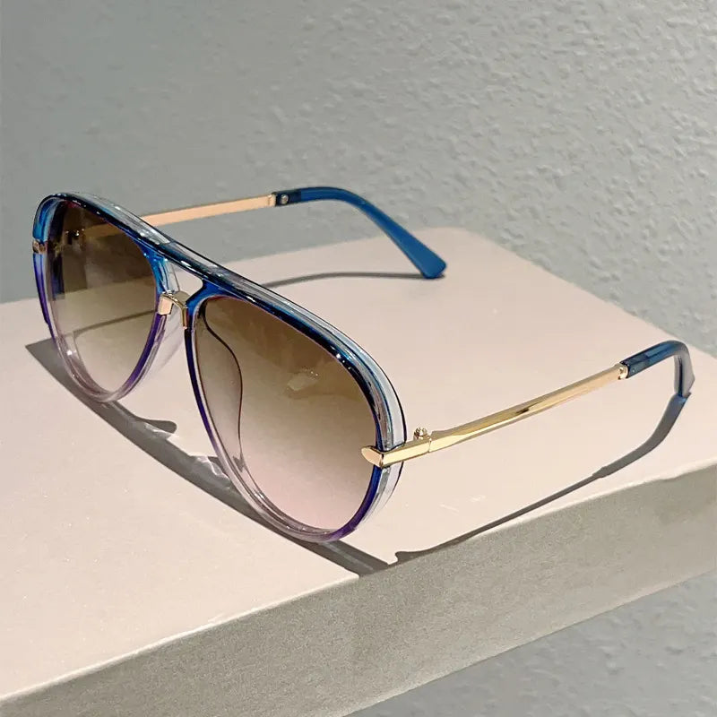 🕶50% ZĽAVA!! ⏰Dámske retro slnečné okuliare s dvojitým mostíkom