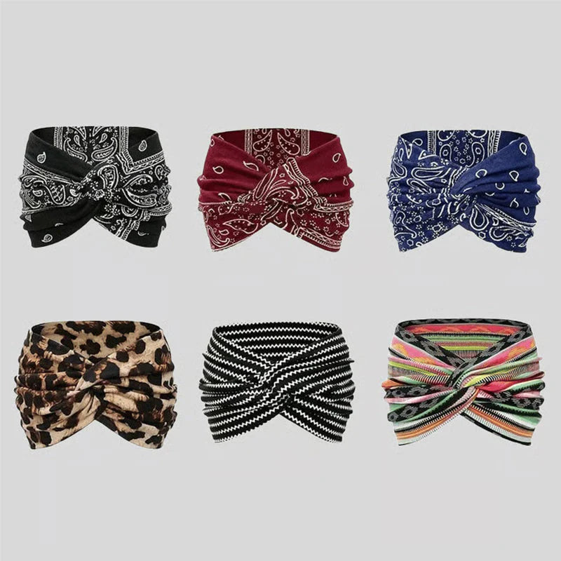 ✨Kúpte 1, získajte 1 zadarmo✨Široká čelenka s potlačou a uzlami pre ženy🎀