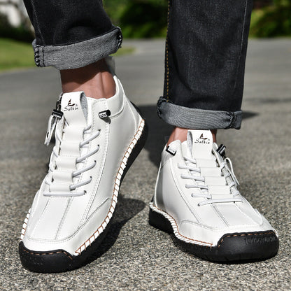 (🔥 ¡50% de descuento - No te lo pierdas!) Zapatos de piel "Cero Fatiga": Cremallera lateral, soporte plantar y suela antideslizante – su diseño ergonómico alivia la fatiga - unisex