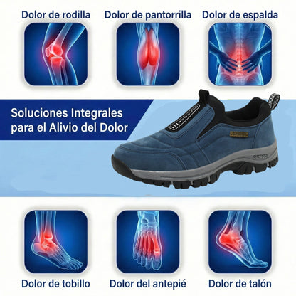 🎁 Zapatillas de senderismo ortopédicas de moda — Ante cosido a mano 👟 Impermeables y antideslizantes ✅ Soporte para el arco del pie — Caminar cómodamente.