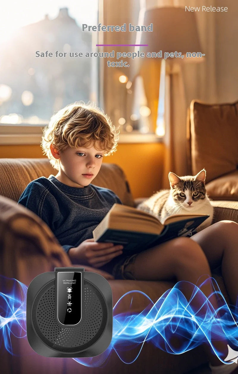 🔥Ultrazvukový repelent na lode a potkany je účinný - inteligentná 360° technológia