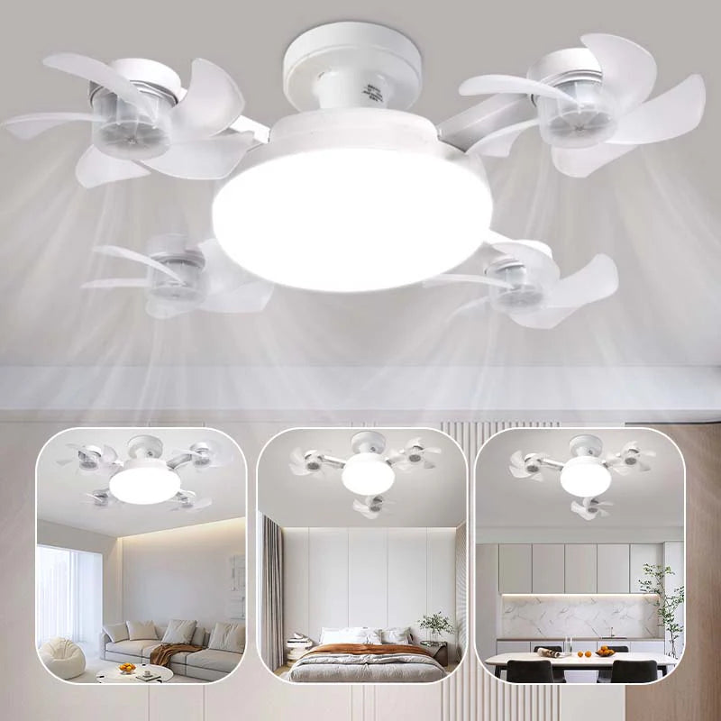 🌀 50% zľava💥Stropný ventilátor s LED lampou a diaľkovým ovládaním