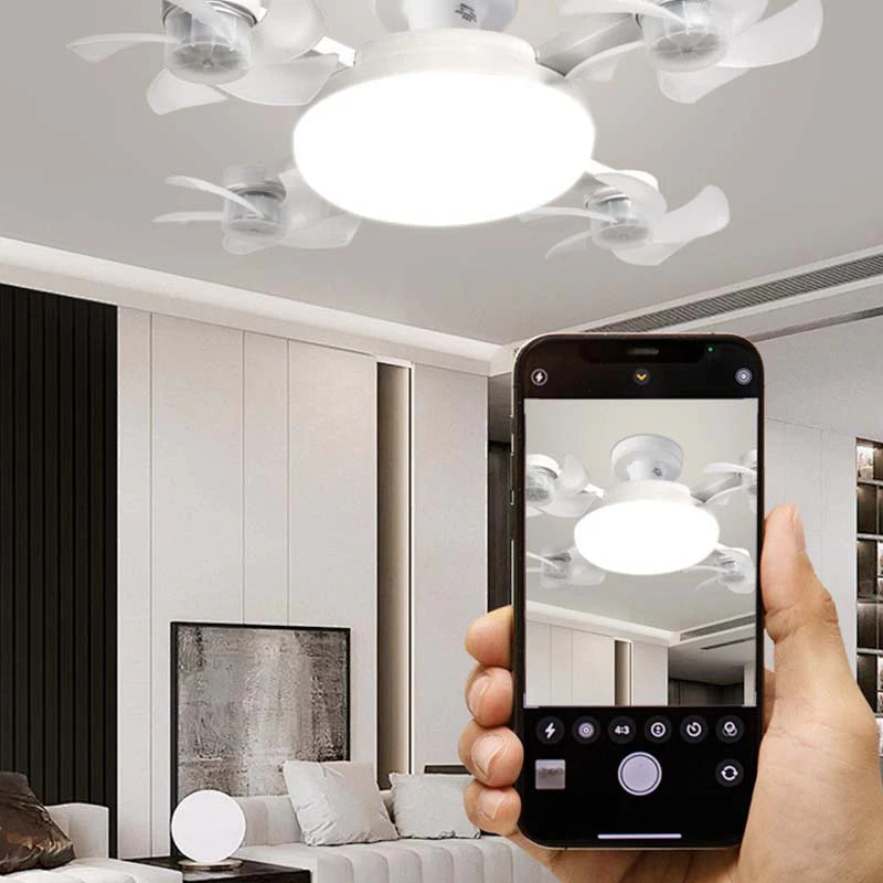 🌀 50% zľava💥Stropný ventilátor s LED lampou a diaľkovým ovládaním