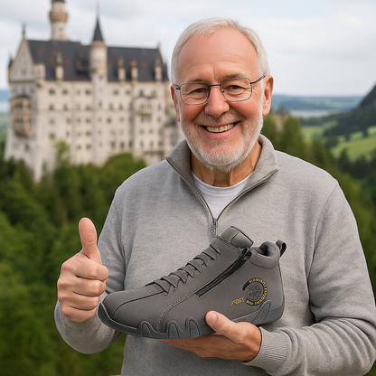 (⏰50% de descuento por tiempo limitado)🐂 Zapatos ortopédicos para hombre, hechos de auténtica piel de vaca australiana👞 cosidos a mano, impermeables y antideslizantes✅ soporte de arco - caminata cómoda