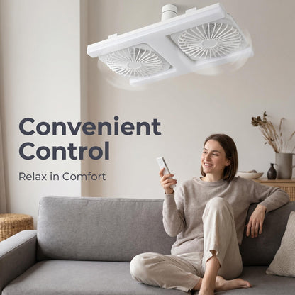 Moderný stropný ventilátor s osvetlením 2 v 1 s LED – s diaľkovým ovládaním ❄️💡🌀🏠