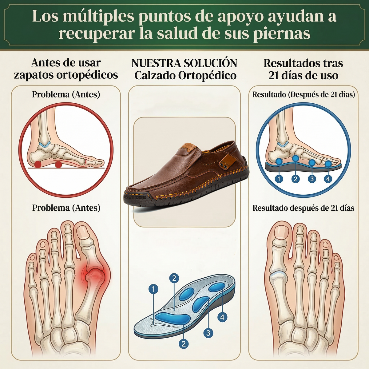 Mocasines de Cuero Premium - Comodidad y Estilo-Diseño ergonómico con soporte de arco, impermeables y antideslizantes. 🔥 ¡50% de descuento por tiempo limitado!