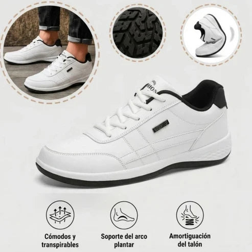 🎁Último día para aprovechar el 50% de descuento, ¡no te lo pierdas! ⏰Hecho de piel de becerro australiana🐂Soporte para el pie: alivia el dolor de pies✅Impermeable y antideslizante, cómodo de usar✅Elegante y versátil.