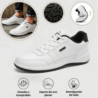 🎁Último día para aprovechar el 50% de descuento, ¡no te lo pierdas! ⏰Hecho de piel de becerro australiana🐂Soporte para el pie: alivia el dolor de pies✅Impermeable y antideslizante, cómodo de usar✅Elegante y versátil.