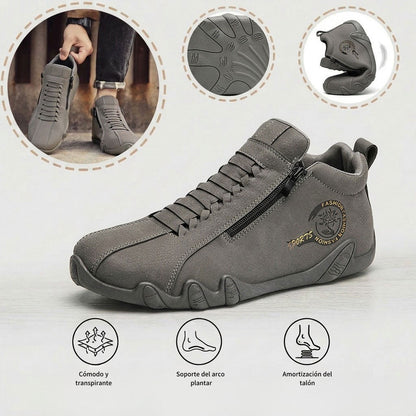 (⏰50% de descuento por tiempo limitado)🐂 Zapatos ortopédicos para hombre, hechos de auténtica piel de vaca australiana👞 cosidos a mano, impermeables y antideslizantes✅ soporte de arco - caminata cómoda