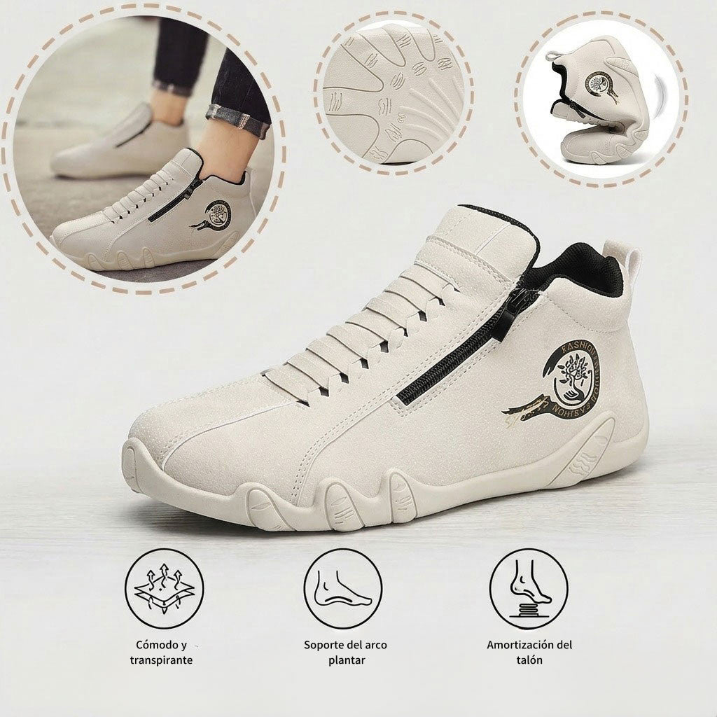 (⏰50% de descuento por tiempo limitado)🐂 Zapatos ortopédicos para hombre, hechos de auténtica piel de vaca australiana👞 cosidos a mano, impermeables y antideslizantes✅ soporte de arco - caminata cómoda