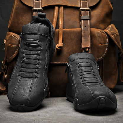 (⏰50% de descuento por tiempo limitado)🐂 Zapatos ortopédicos para hombre, hechos de auténtica piel de vaca australiana👞 cosidos a mano, impermeables y antideslizantes✅ soporte de arco - caminata cómoda