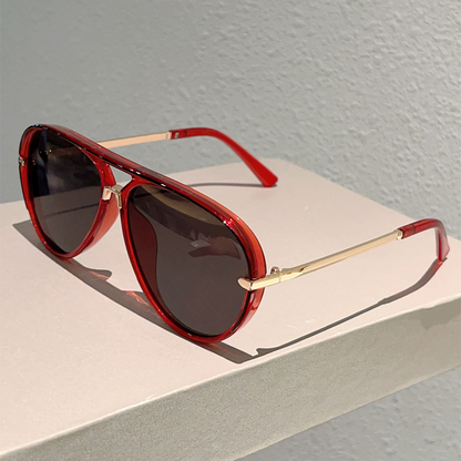 🕶50% ZĽAVA!! ⏰Dámske retro slnečné okuliare s dvojitým mostíkom