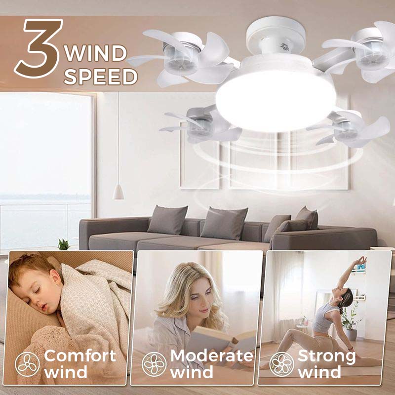🌀 50% zľava💥Stropný ventilátor s LED lampou a diaľkovým ovládaním