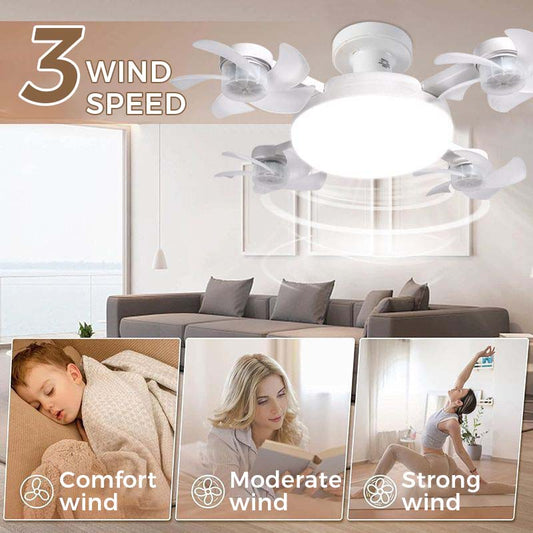 🌀 50% zľava💥Stropný ventilátor s LED lampou a diaľkovým ovládaním