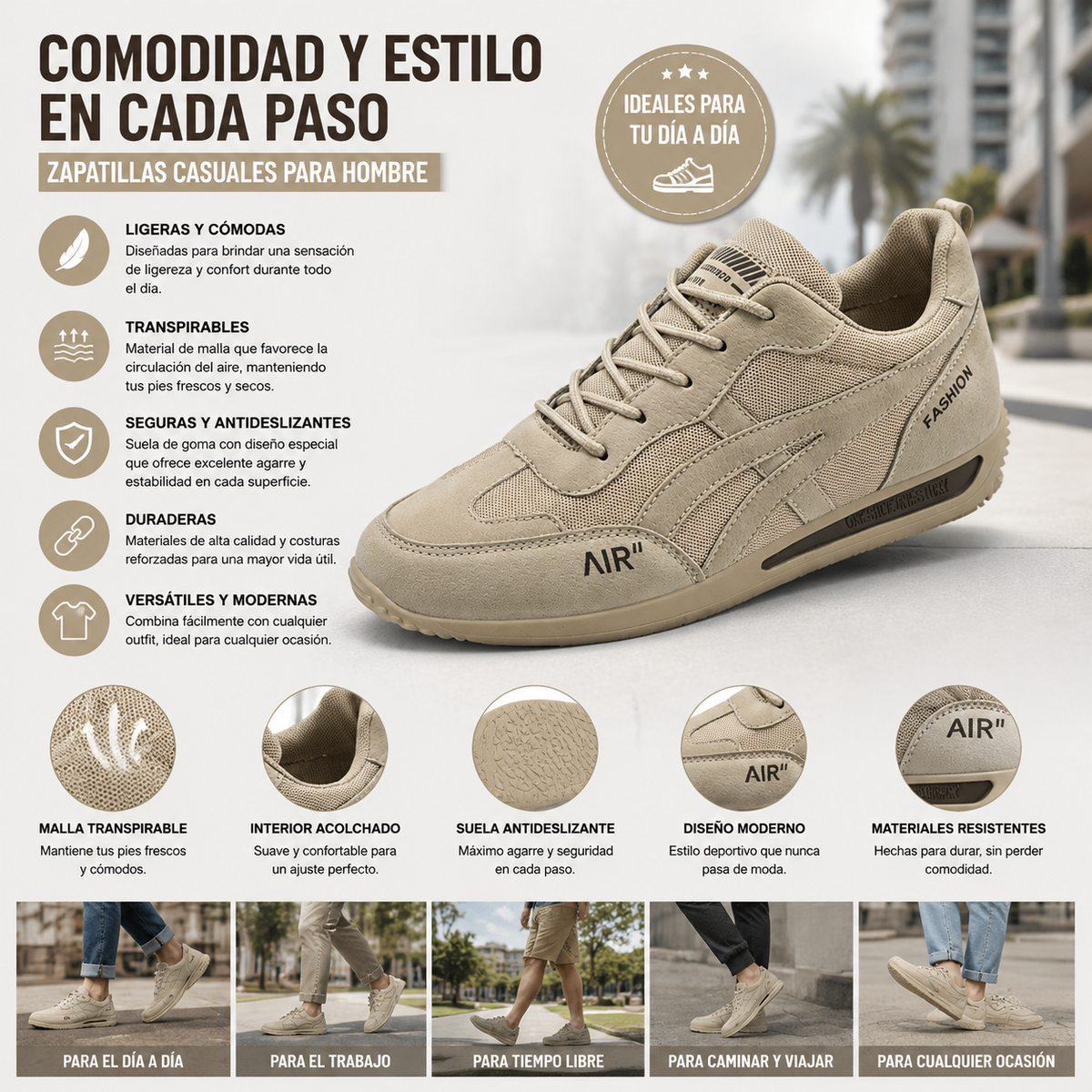 🔥 Oferta especial de hoy: ¡50% de descuento! 🎁 Zapatos ortopédicos modernos para caminar ✅ Transpirables y antideslizantes: ¡Dile adiós al dolor de pies y disfruta de comodidad todo el día!
