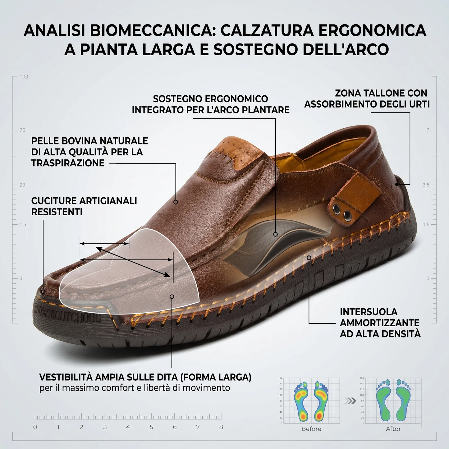 Mocasines de Cuero Premium - Comodidad y Estilo-Diseño ergonómico con soporte de arco, impermeables y antideslizantes. 🔥 ¡50% de descuento por tiempo limitado!
