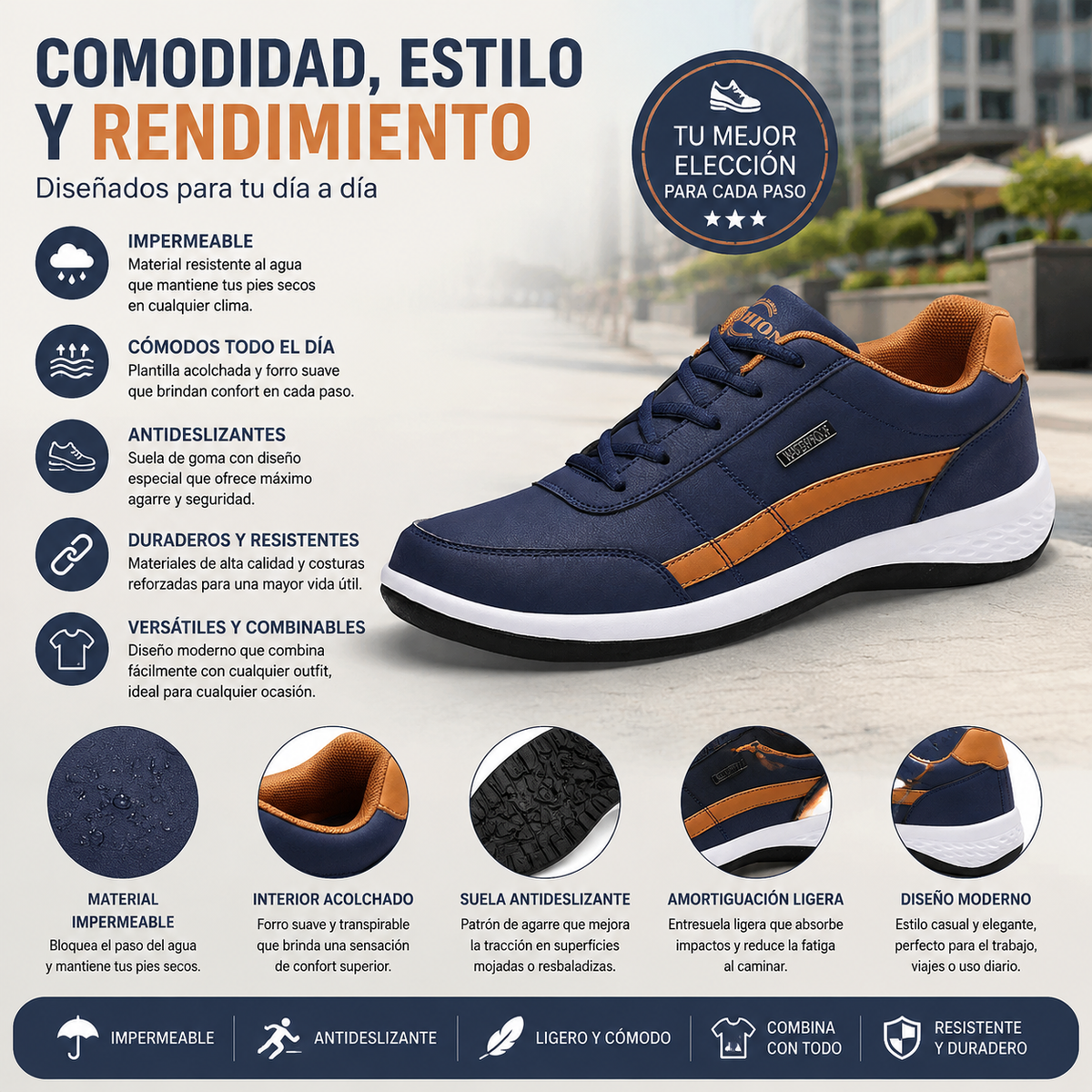 ¡Último día con un 50% de descuento! ⏰ SANDBROVE® | Alivio del dolor de pies y la fascitis: calzado ortopédico cómodo y transpirable.