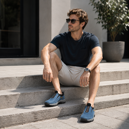 🔥 ¡Oferta especial de hoy: 50 % de descuento! 👞 Zapatos ortopédicos de ante de alta calidad para hombre ✅ Alivian el dolor de pies ✅ Soporte para el arco plantar: comodidad durante todo el día