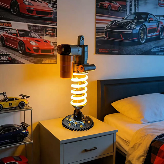 🔥Inšpirované svetlo na tlmič odpruženia - nastaviteľné LED svetlo pre hráčov a automobilových nadšencov