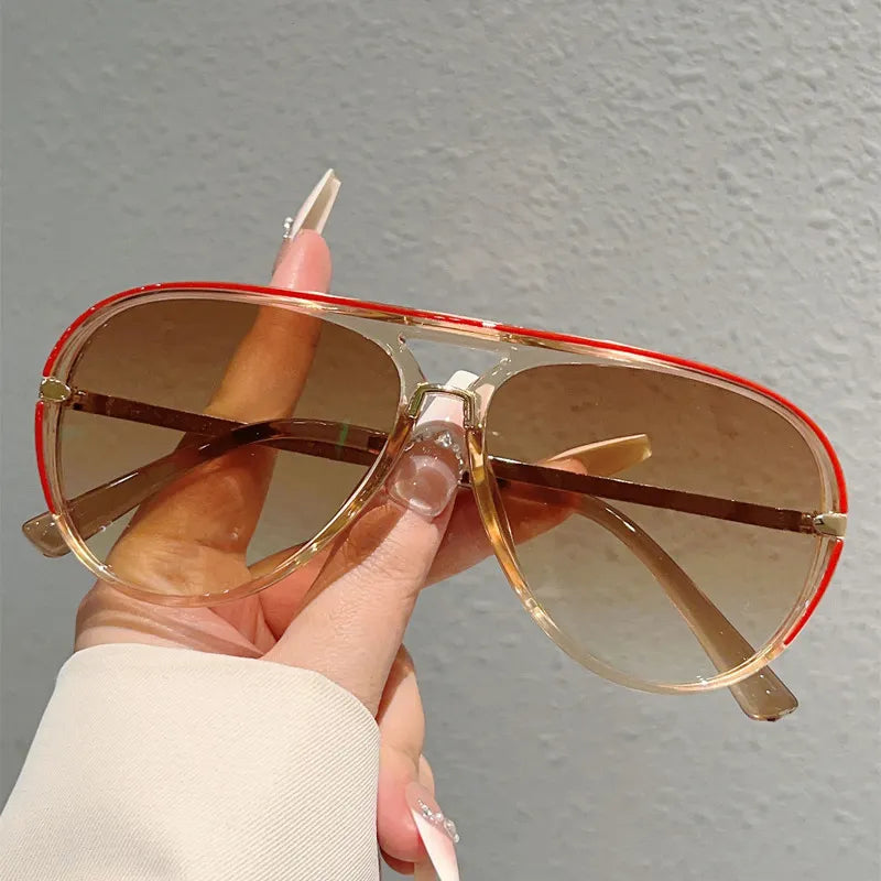 🕶50% ZĽAVA!! ⏰Dámske retro slnečné okuliare s dvojitým mostíkom