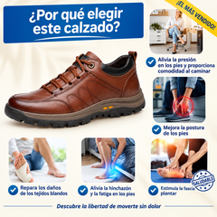 🎁Último día para un 50% de descuento, ¡no te lo pierdas!⏰Hecho de piel de becerro australiana🐂Soporte para el pie: alivia el dolor de pies✅Impermeable y antideslizante, cómodo para caminar.