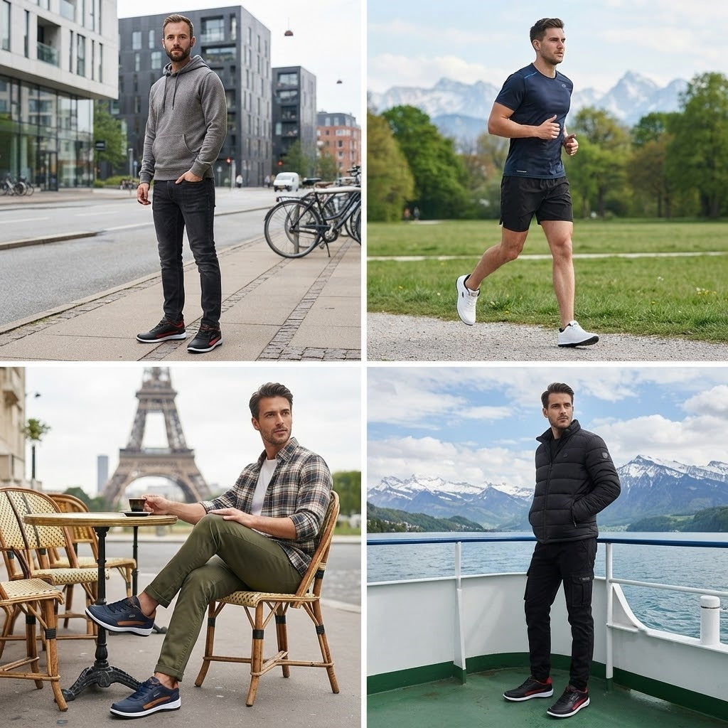 🎁Último día para aprovechar el 50% de descuento, ¡no te lo pierdas! ⏰Hecho de piel de becerro australiana🐂Soporte para el pie: alivia el dolor de pies✅Impermeable y antideslizante, cómodo de usar✅Elegante y versátil.