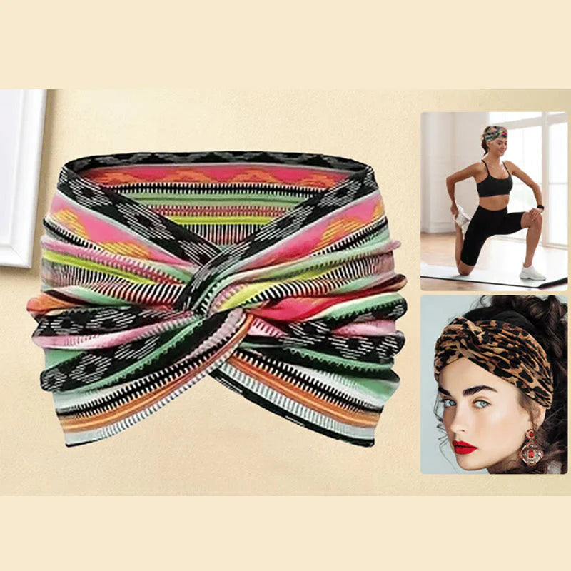 ✨Kúpte 1, získajte 1 zadarmo✨Široká čelenka s potlačou a uzlami pre ženy🎀