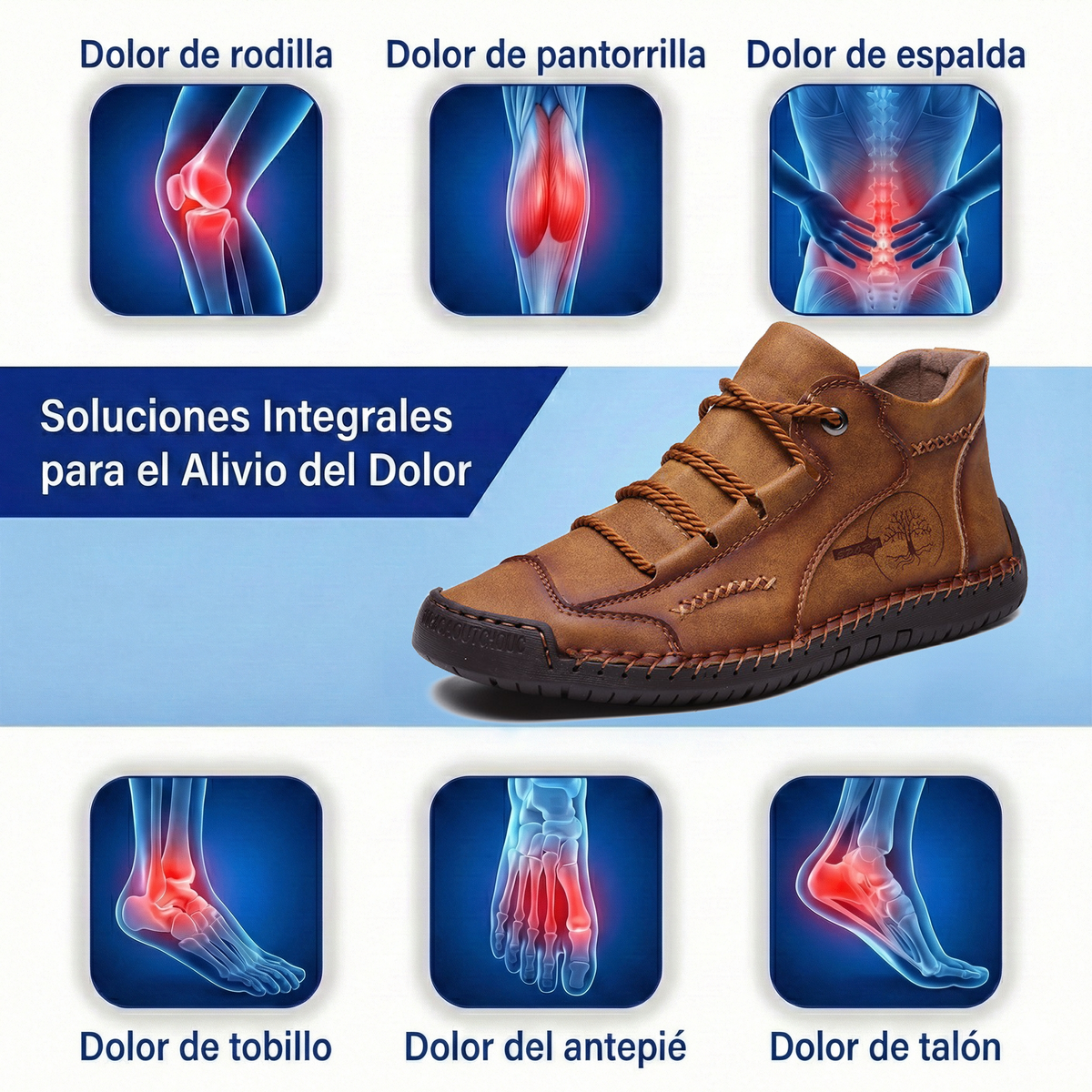 🔥 50% OFF | Zapatos de Piel de Becerro Premium: Soporte de Arco, Impermeables y Antideslizantes. ¡Camina sin esfuerzo!